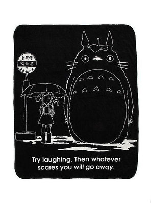 [現貨]龍貓空調毯 公車站My Neighbor Totoro 雨傘 午睡毯生日交換禮品