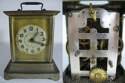 [銀九藝] ORIENT-EXPRESS 銅鐘 早期鐘 古董鐘 機械鐘  桌上鐘 鬧鐘