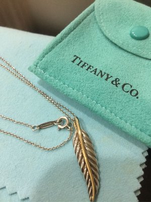 Tiffany&amp;Co.蒂芬妮 羽毛 項鍊 有購買證明