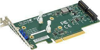 超微 Add-on Card AOC-SLG3-2M2 PCI-E插卡轉雙M.2轉接卡 22110