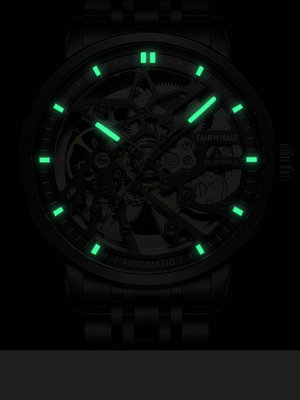 ＂手錶＂馬克華菲新款開拓者系列雙面鏤空個性精鋼陀飛輪自動機械手表男士