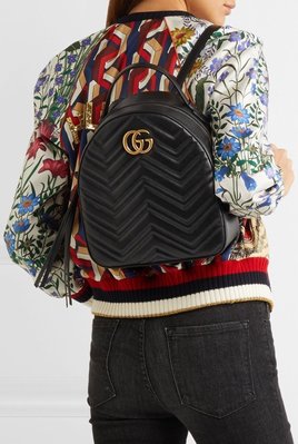 【COCO 精品專賣】Gucci 476671 GG Marmont quilted leather 後背包 黑 現貨