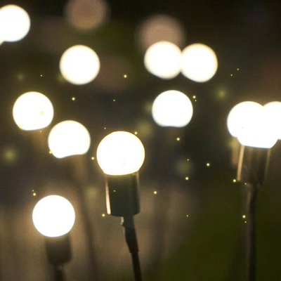 【熱賣精選】新款螢火蟲LED太陽能地插庭院燈串戶外防水串燈草坪燈花園裝飾燈