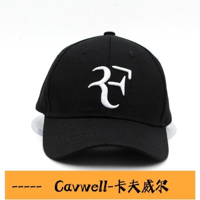 Cavwell-跨境帽子Ebay費德勒同款韓版百搭字母刺繡棒球帽戶外遮陽帽男-可開統編