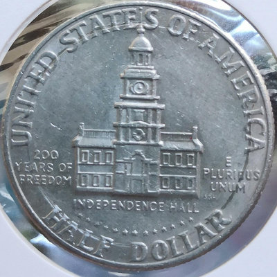 美國 1976年 建國200周年 半 50分紀念幣 品相如27846