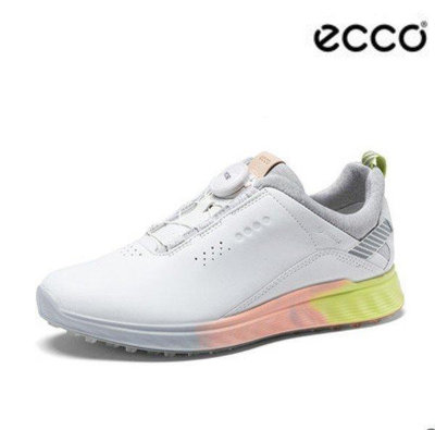 愛步ECCO高爾夫女士球鞋牛皮透氣防水BOA鎖扣golf無釘運動鞋