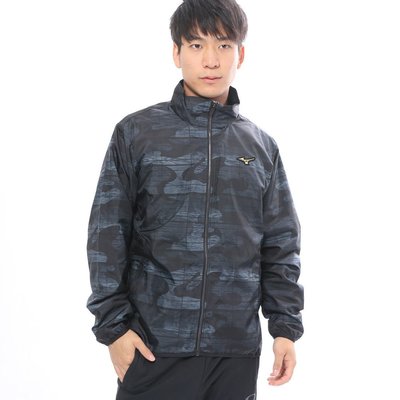 MIZUNO Pro 日本同步 男 運動 立領外套 平織外套 防風 防潑水  12JE7W8109 迷彩 現貨