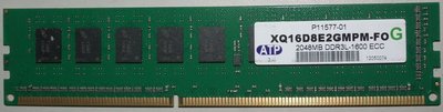 ATP ECC ddr3-1600 2gb桌上型記憶體2g工作站XQ16D8E2GMPM-FO 2048MB DDR3L