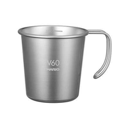 『德記儀器』《HARIO》V60戶外用金屬推疊杯320ml(O-VSM-30-HSV)