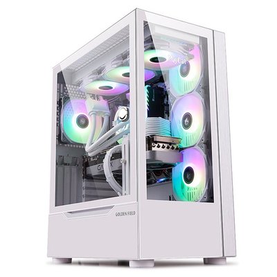 臺式機電腦主機桌面機箱 海景房鋼化玻璃電競水冷游戲機箱-Y9739