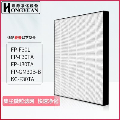 特賣- 適配XP空氣凈化器FZ-F30HFE集塵過濾網配FP-F30/J30HEPA濾芯