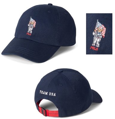 Polo Ralph Lauren 限量熊 官方奧運版 2021 男童款4-7 美國隊熊 老帽 棒球帽