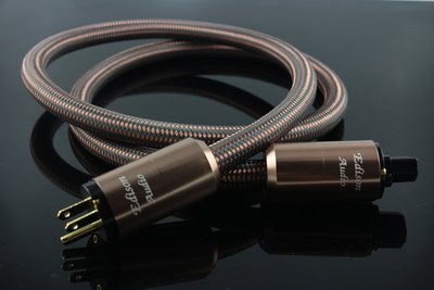 Edison audio 銅編織網+鋁箔雙層隔離， 紫銅鍍金電源線