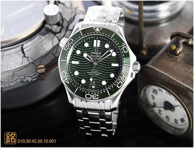 大銘腕錶 全新現貨 OMEGA 歐米茄 綠海馬鍊帶 42MM OA244320