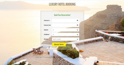 LUXURY HOTEL BOOKING 響應式網頁模板、HTML5+CSS3、網頁特效  #02054A