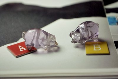 象泰泰 ❖ 促銷特價 天然紫水晶豬 水晶吊飾 T0341 賣場還有彌月禮純銀飾