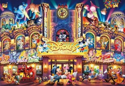 2000-608 2000片夜光 日本進口拼圖 迪士尼 米奇 電影院 劇院