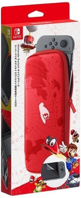 任天堂 SWITCH NS OLED 原廠 主機包 收納包 保護包 攜帶包 便攜包 附保護貼 瑪利歐 奧德賽 紅色 台中