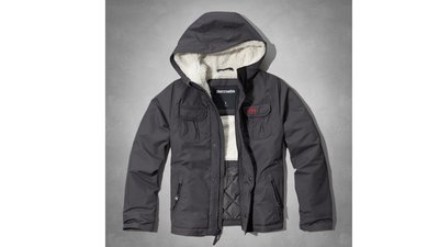 零碼~Abercrombie kids - sherpa lined nylon jacket 男童防風鋪棉保暖外套