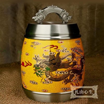 5Cgo 【批發】含稅會員有優惠 13678477529 馬來西亞 錫罐錫器茶葉罐大號黃瓷陶瓷茶具 結婚父親禮品創意實用