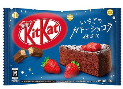 ST小旺鋪    日本 期間限定 奇巧 いちごのガトーショコラ仕立て 雀巢 KitKat 草莓奶油蛋糕威化餅