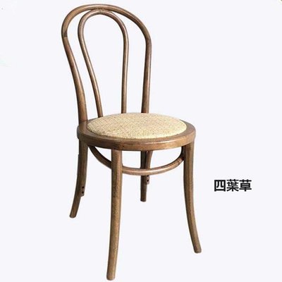 【熱賣精選】北歐大師設計復古餐椅書桌椅美式鄉村實木靠背椅藤編椅索耐特椅