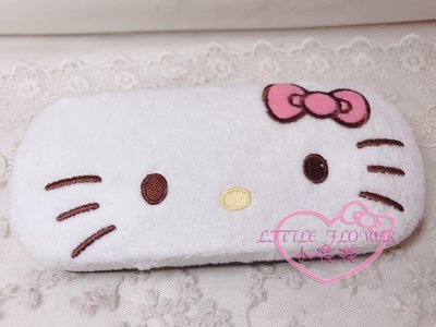 小公主日本精品♥hello kitty凱蒂貓白色硬殼絨布眼鏡盒 置物盒 小物盒 收納盒 粉色款 56804201 賠售