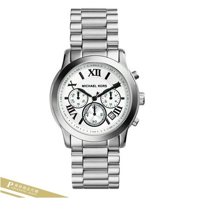雅格時尚精品代購Michael Kors MK5928 古典絢麗羅馬數字三眼計時腕錶 不銹鋼錶帶 美國正品