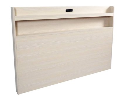 【萊夫家居】TS-35CP-C：雪松色3.5尺插座單人床頭片【台中家具】書架床頭片 加厚床頭板 防蛀木心板 台灣製造