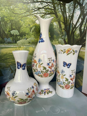 中古骨瓷英瓷Aynsley 安茲麗農舍花園花瓶