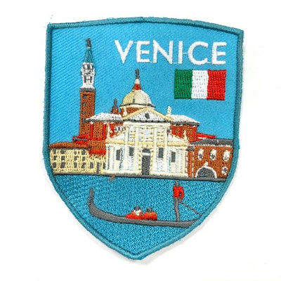 【A-ONE】義大利 威尼斯貢多拉 背膠刺繡 GONDOLA背膠補丁 袖標 布標 布貼 補丁 貼布繡 臂章NO.271