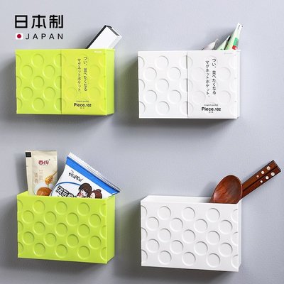 【熱賣精選】INOMATA日本磁鐵收納盒 冰箱飲水機電腦主機吸附塑料收納整理盒