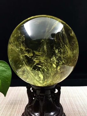 幸運星天然水晶  天然巴西黃水晶球12.6cm紫晶綠千層幽靈招財改變磁場風水物件彼得石拉長石海藍寶2.8kg