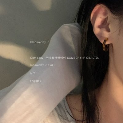 someday if/亞克力復古耳環韓國氣質網紅c型冷淡風耳飾耳釘高級感（熱銷產品
