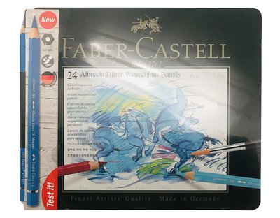 【Pen筆】德國製 Faber-Castell輝柏 藝術家級 24色水性色鉛筆 (鐵盒裝) 117524