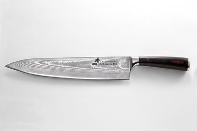 《Zhen 臻》 ✪日本進口大馬士革(VG10)鋼✪ 270mm 主廚料理刀 (牛刀) ~ 黑檀木柄
