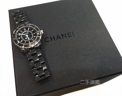 二手旗艦 CHANEL 香奈兒 J12腕錶系列 H0685 38mm 黑陶瓷搭配精鋼錶殼 (中友店) 31503