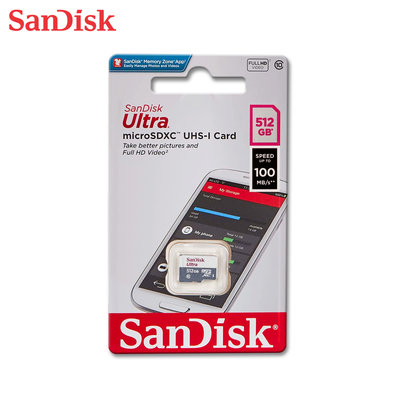 SanDisk【512GB】microSD C10記憶卡 台灣7年保固公司貨(SD-SQUNR-G3-512G)