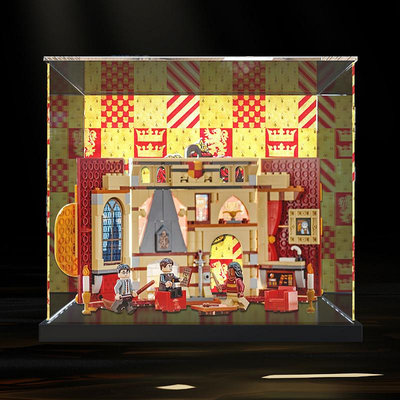 特價*高透明展示盒適用樂高哈利波特76409格蘭芬多學院旗幟積木防塵罩~居家