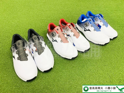 [小鷹小舖] Mizuno NEXLITE 007 Boa 51GM2010 美津濃 高爾夫球鞋 有釘 黑/藍/紅 三色