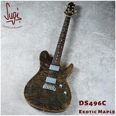 極致優品 Sugi DS496C Exotic Maple黑金絮狀貼面日產手工發燒收藏級電吉他JZ1308