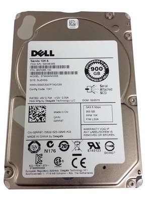 全新 Dell R620 R610 R710 ST900MM0006 02RR9T 900G 10K轉 2.5吋 SAS