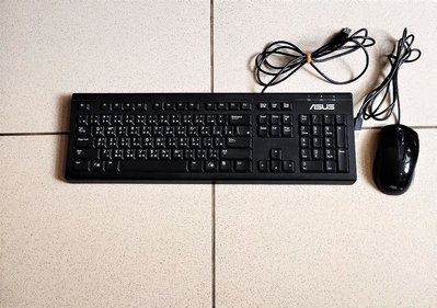 2手 ASUS MOBTUO 光學 有線USB 滑鼠 +ASUS PK1100U USB機械有線鍵盤(七