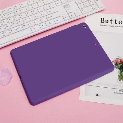 GMO 2免運Apple蘋果iPad Mini 4代5代7.9吋純色矽膠保護殼保護套超薄防震紫色防摔套防摔殼