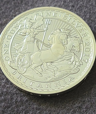 2017年英國大不列顛女神999銀幣發行20周年記念戰車版1oz