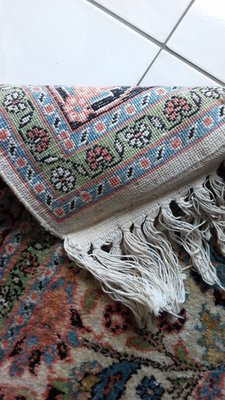 喀什米爾純絲手工地毯 花卉典雅風格 改變氣質氣場聖品