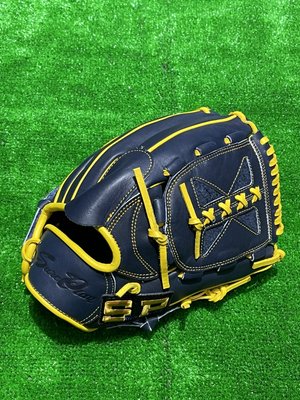 棒球世界 SP全新SurePlay全牛皮投手特殊檔棒壘球用手套特價深藍配色