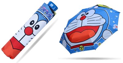 【童樂會】哆啦a夢 小叮噹 Doraemon 機器貓 卡通 兒童 雨具 公仔 雨傘 三折傘 太陽傘 哆拉A夢雨傘
