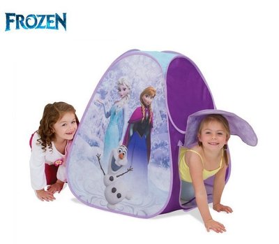 美國FROZEN冰雪奇緣艾莎與安娜公主紫色小型單人遊戲帳篷(3歲以上適用)小女生的最愛~~