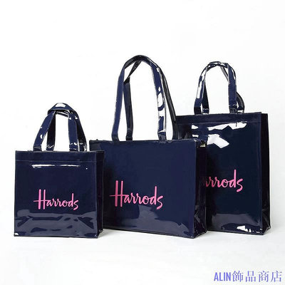 檸檬飾品小屋Harrods PVC shopping bag 防水購物袋環保袋媽咪包女包手提袋斜揹包側揹包
